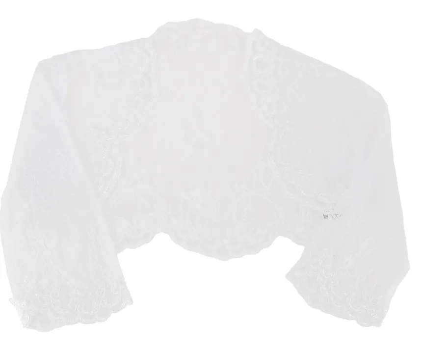 Boléro dentelle fille manches 3/4