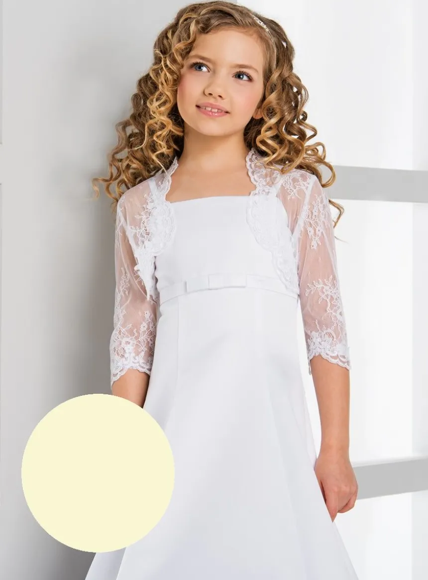 Boléro dentelle fille manches 3/4