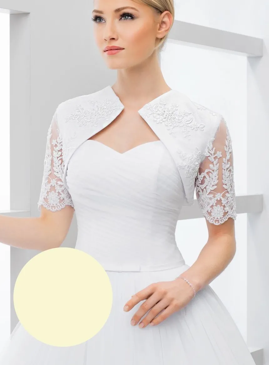 Boléro dentelle manches courtes femme