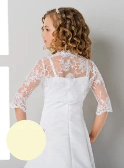 Boléro enfant dentelle manche 3/4