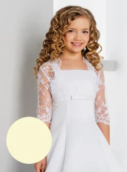 Boléro enfant dentelle manche 3/4