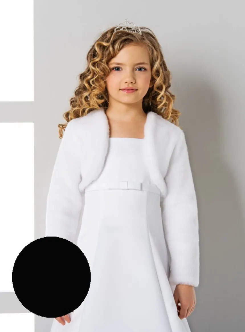 Boléro enfant fourrure ras