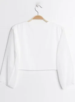 Boléro femme en mousseline Ivoire - Ecru