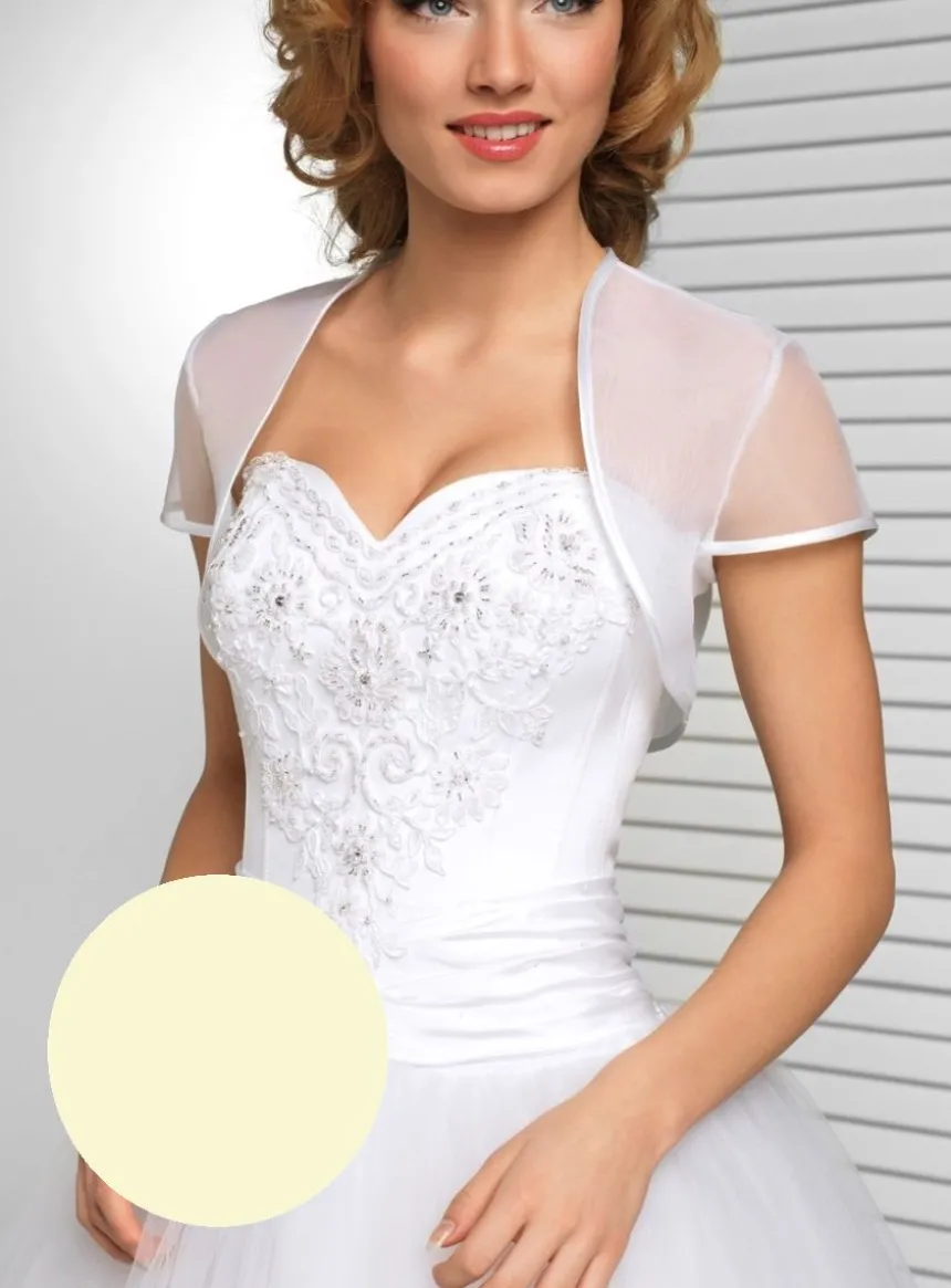 Boléro femme organza manches courtes