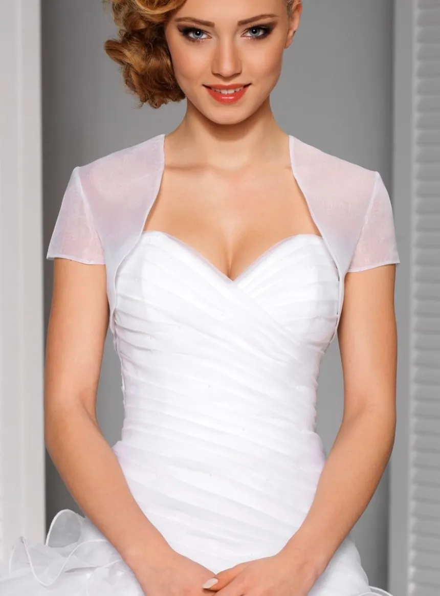 Boléro femme organza manches courtes