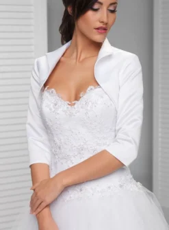 Boléro femme satin manches 3/4