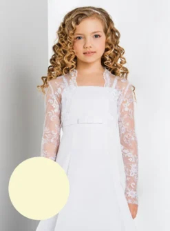 Boléro fille court dentelle perlée