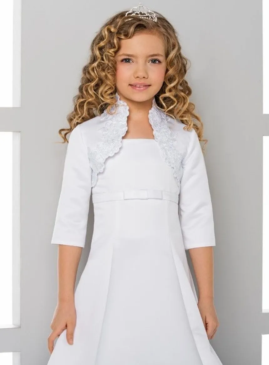 Boléro fille court en satin