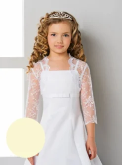 Boléro fille dentelle manches 3/4