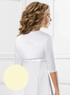 Boléro fille en satin et col montant