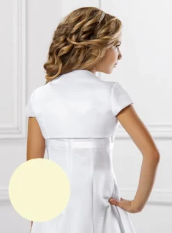 Boléro fille en satin manches courtes