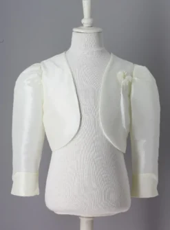 Boléro mariage fille et bébé taffetas