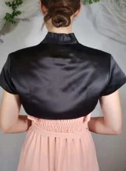 Boléro satin femme manches courtes
