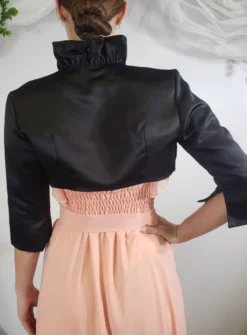 Boléro soirée femme satin manches 3/4