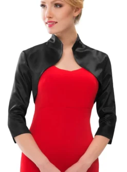 Boléro soirée femme satin manches 3/4