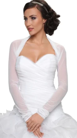 Boléro tulle mousseline femme manches longues