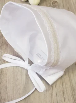 Bonnet Béguin bébé baptême Joseph