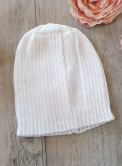 Bonnet blanc garçon