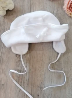Bonnet de baptême fille hiver