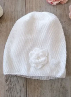 Bonnet fille blanc hiver