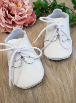 Bottillons cuir blanc pour garçon