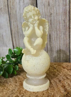 Bougie de baptême ange