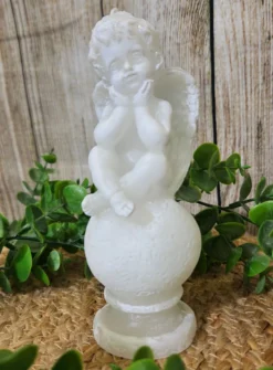 Bougie de baptême ange