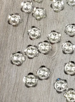 Bougie de baptême avec ruban et strass