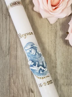 Bougie de baptême mère et enfant