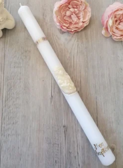 Bougie de baptême mère et enfant
