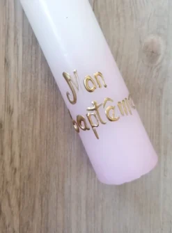 Bougie de baptême mère et enfant