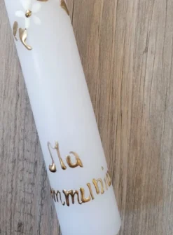 Bougie de communion calice Or