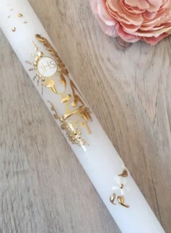 Bougie de communion calice Or