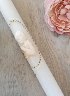 Bougie de communion garçon Blanc