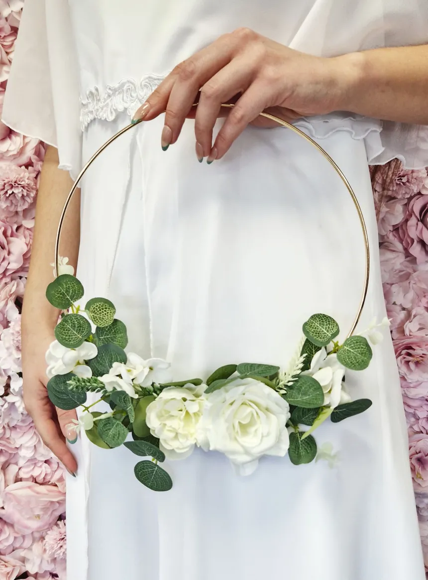 Bouquet de Mariée Original sur Anneau en Métal