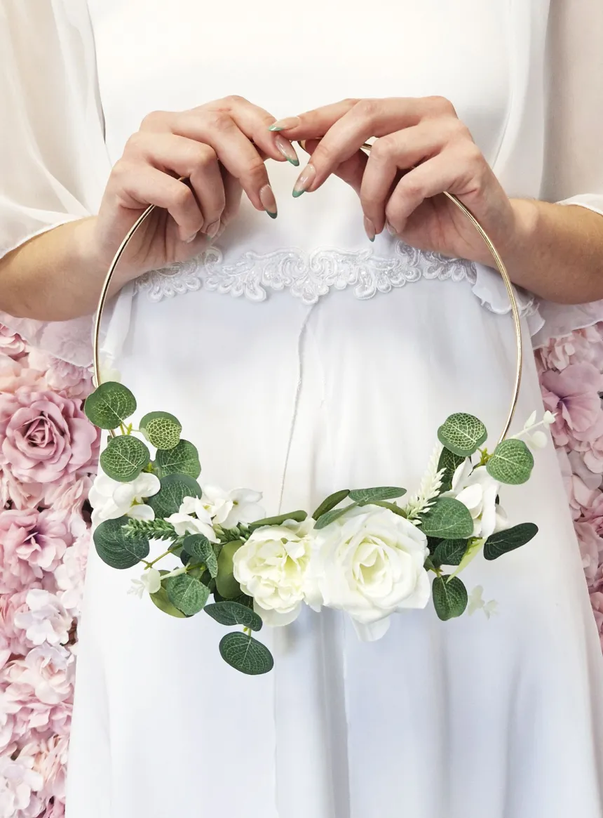 Bouquet de Mariée Original sur Anneau en Métal