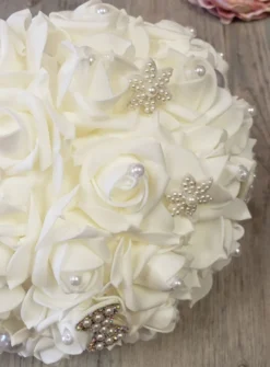 Bouquet de Mariée roses blanches Blanc