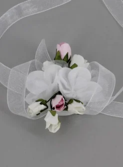 Bracelet demoiselle d'honneur enfant ou adulte fleurs Blanc