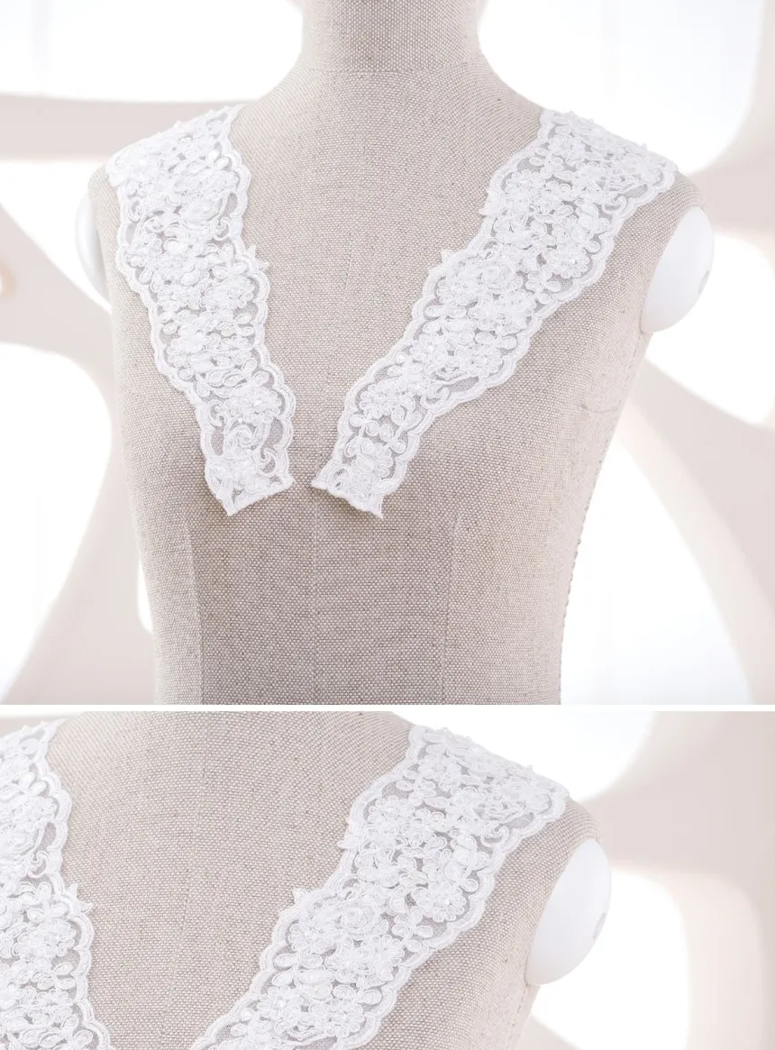 Bretelles application dentelle et perles