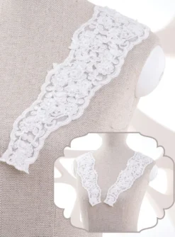 Bretelles application dentelle et perles