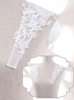 Bretelles dentelle et dos fermé Ivoire - Ecru