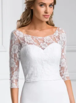 Bustier dentelle manches 3/4