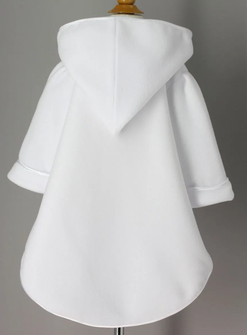 Cape baptême polaire blanche - Personnalisable