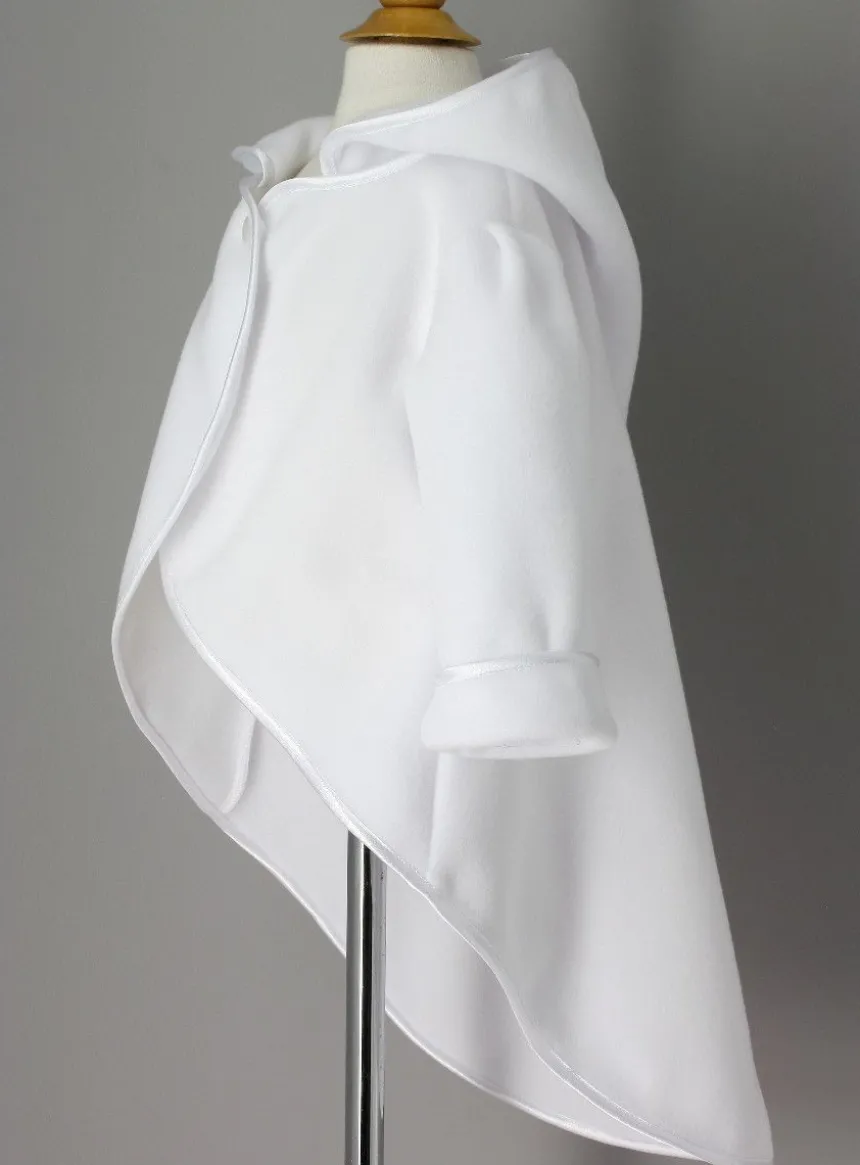 Cape baptême polaire blanche - Personnalisable