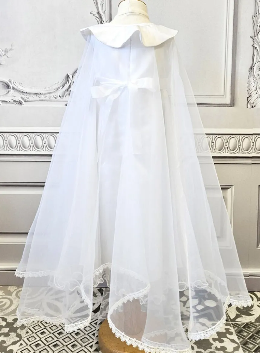 Cape bébé longue pour baptême