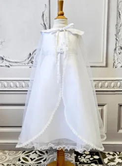 Cape bébé longue pour baptême