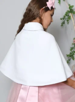 Cape blanche pour baptême ou communion