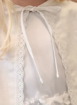 Cape courte de baptême lin vintage bébé et petites filles