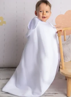 Cape de baptême bébé longue Blanc bébé