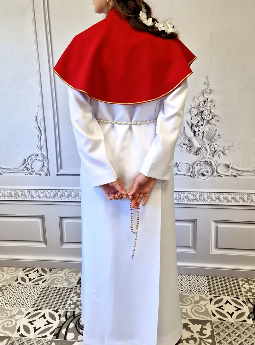 Cape de confirmation Adulte Rouge